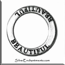 Sterling Silver Beautiful Affirmation Band Pendant