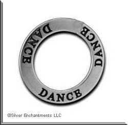 Sterling Silver Dance Affirmation Band Pendant