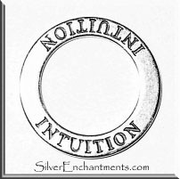 Sterling Silver Intuition Affirmation Band Pendant