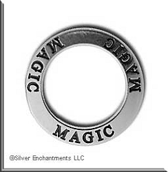 Sterling Silver Magic Affirmation Band Pendant