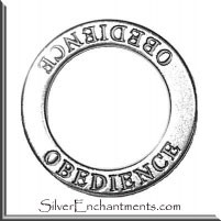 Sterling Silver Obedience Affirmation Band Pendant