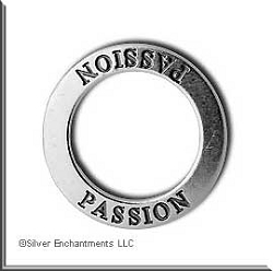Sterling Silver Passion Affirmation Band Pendant