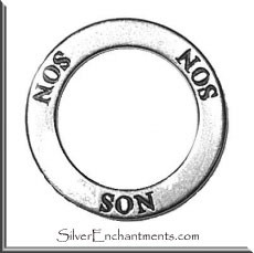 Sterling Silver Son Affirmation Band Pendant