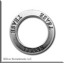 Sterling Silver Tease Affirmation Band Pendant