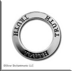 Sterling Silver TRUTH Affirmation Band Pendant