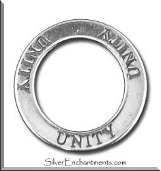 Sterling Silver UNITY Affirmation Band Pendant