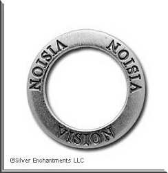 Sterling Silver VISION Affirmation Band Pendant
