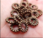 20 Copper Pewter Large Hole Spacer Beads