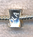 10 Bright Silver Soda Pop Big Hole Beads