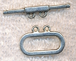 Tibetan Silver Two-Strand Oval Toggle Clasps