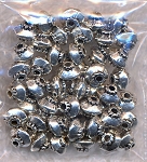 Silver Pewter Fancy Saucer Spacers, Bulk 50pc
