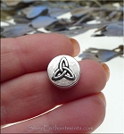 13mm Silver Celtic Beads Slotted for Leather Jewelry Creations