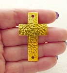 Golden Cross Bracelet Centerpieces, Cross Jewelry Connector
