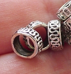 Tibetan Silver Decorative Ring Spacer Beads, European style Big Hole Spacers