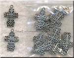 Lacy Cross Charm-Pendant on Chain