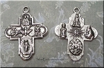 Double-Sided Religious Cross Pendant - Both Sides Shown