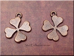4-Leaf Clover Charm - Both Sides Shown