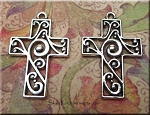 Double-Sided Scroll Cross Pendant