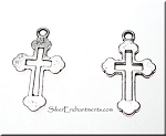 Plain Cross in Cross Pendant - Both Sides Shown