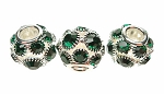 Crystal Studded Large Hole Bead