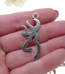 10 Tibetan Silver Large Deer Pendants