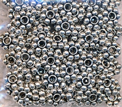 100 Silver 5mm Daisy Spacers