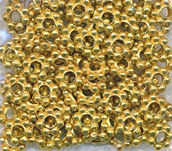 100 6mm Bright Gold Daisy Spacer Beads