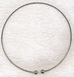 Silver Torc Necklace for Big Hole Beads