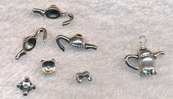 Teapot Bead Captive Sets, Bulk 6-pc | 3-sets