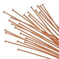 50 Copper Headpins 2-inch