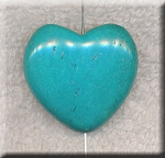 Turquoise Magnesite Heart Focal Bead
