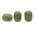 Carved Green Jade Buddha Beads