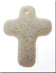Lava Cross Pendant, 40x30mm
