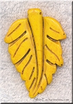 Yellow Magnesite Carved Large Leaf Pendants