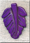 Purple Magnesite Carved Large Leaf Pendants