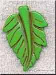 Green Magnesite Carved Large Leaf Pendants
