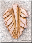 Magnesite Carved Large Leaf Pendant