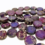16mm Coin Purple Sea Sediment Jasper Beads