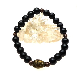 Black Onyx Buddha Bracelet
