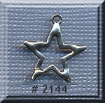 Sterling Silver Outlined Star Charm