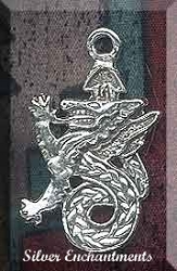 Sterling Silver Celtic Dragon Pendant