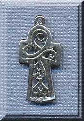 Fancy Sterling Silver Celtic Cross Necklace Pendant