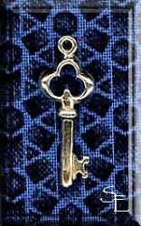 Sterling Silver Key Charm, 22x9mm