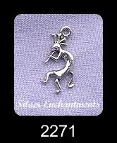 Sterling Silver Kokopelli Charm Necklace