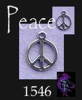 Sterling Silver Peace Symbol Charm