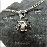 Crawling Sterling Silver Spider Charm