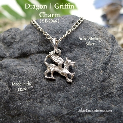 Sterling Silver Welsh Dragon | Griffin Charm