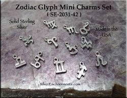 Zodiac Charms Set of 12 Symbols