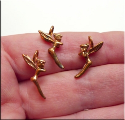 Genuine Solid COPPER Tinkerbell Fairy Charm, Bailed
