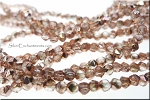 Czech Glass Beads, Apollo Gold | Rose Gold, English Cut Round, 3mm (50)